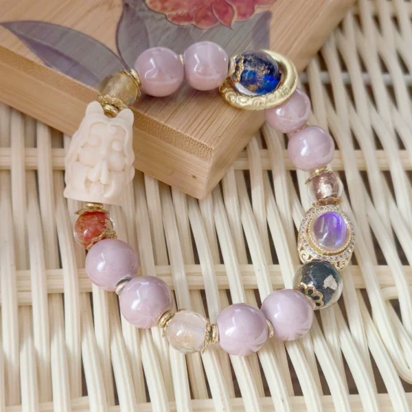 Charming Violet Sacred Ash Porcelain Bracelet - Blue Planet - Image 4