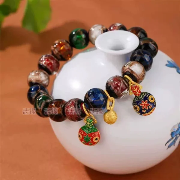 Shangri-La Sacred Ash Glass Bracelet-Colorful Energy - Image 5