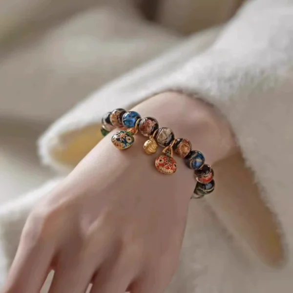 Shangri-La Sacred Ash Glass Bracelet-Colorful Energy - Image 4