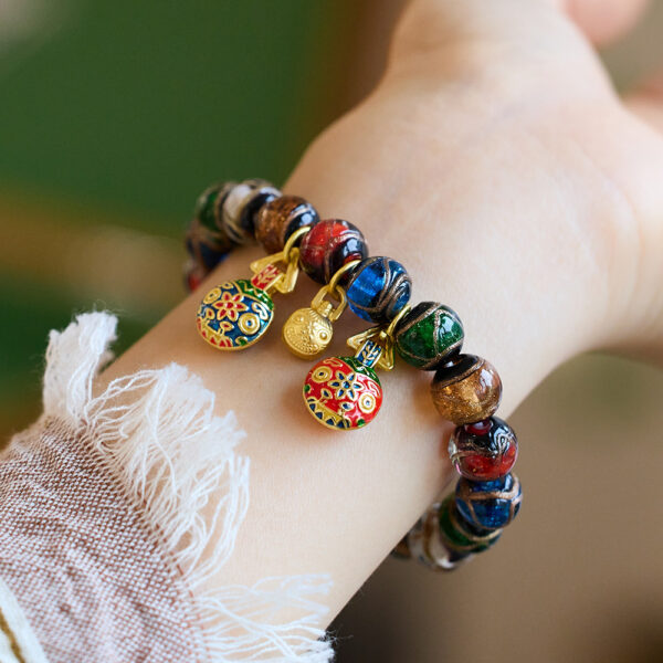 Shangri-La Sacred Ash Glass Bracelet-Colorful Energy - Image 3