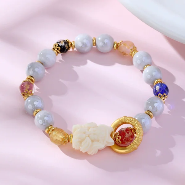 Charming Violet Sacred Ash Porcelain Bracelet - Blue Planet - Image 3