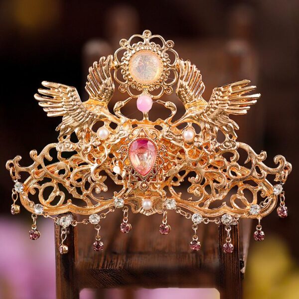 Imperial Phoenix Crown - Sacred Feminine Energy Hair Accessory - Image 2